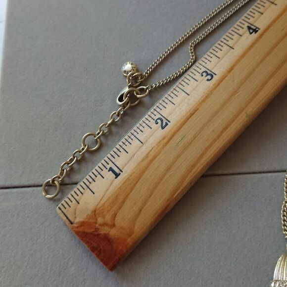 J. Crew Layer Necklace with crystal bead tassel pendant. - Picture 5 of 10